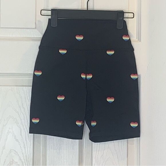 Spiritual Gangster Intent Biker Shorts Short Hearts Rainbow Size XS - Picture 10 of 11